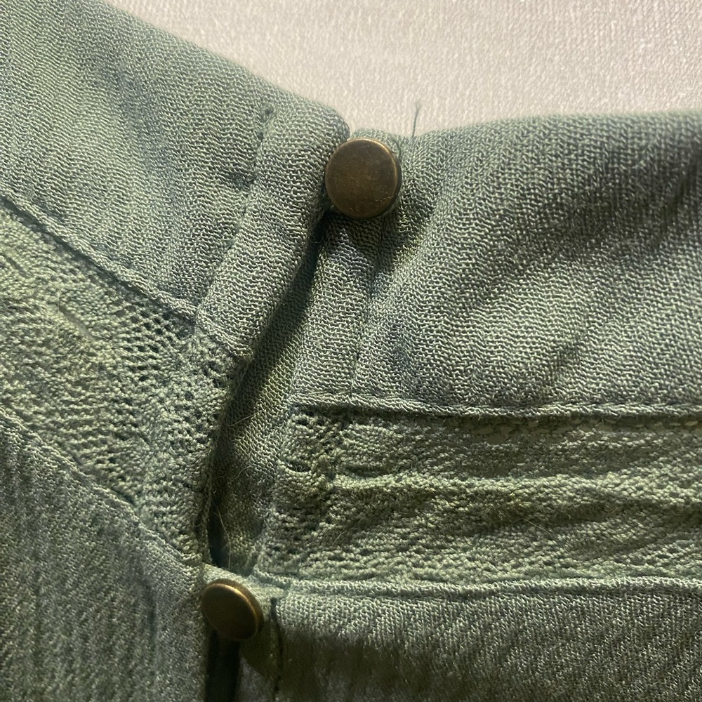 Stitchfix Mason and Belle Elegant Green Button-Down Women's Top L - Picture 7 of 16